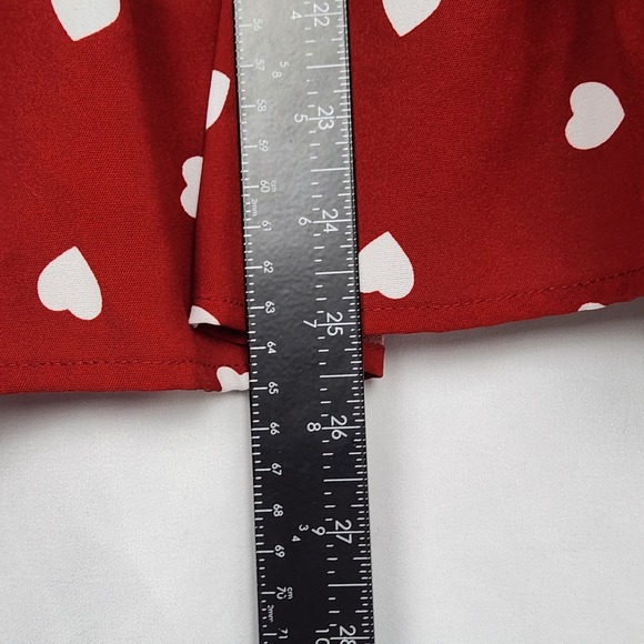 SHEIN Red Heart Print Blouse - Picture 3 of 5